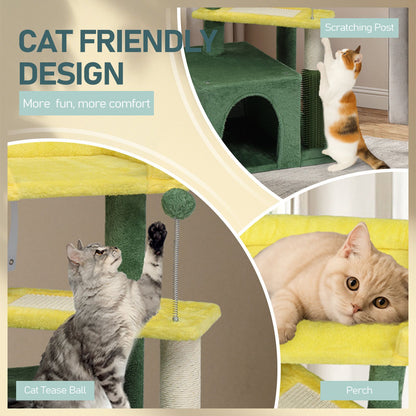 27.5in Cat Tree, Multi-Level Cat Tower with Cat Scratching Post