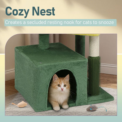 27.5in Cat Tree, Multi-Level Cat Tower with Cat Scratching Post