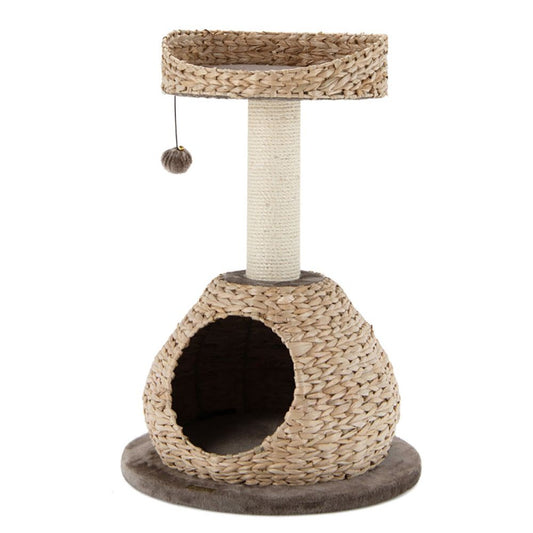 Inches Hand-Made Cat Tree Tower with Jump Platform