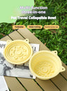 3-in-1 Pet Travel Collapsible Bowl Foldable Slow-Feeder with Strong