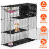 3-Tier Cat Cage Enclosure Indoor Cat Cage Playpen with Hammock Toy
