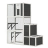 3-Tier Wooden Outdoor & Indoor Cat House Suitable for 1-3 Cats Cat