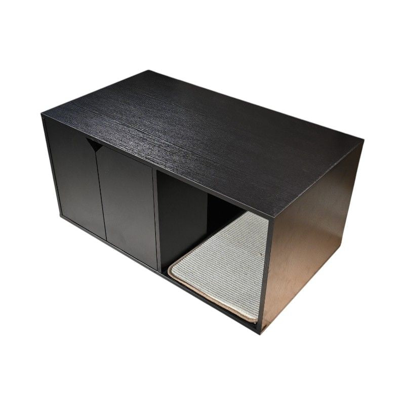35.83" Cat Litter Box Enclosure Hidden Furniture (Scratch Pad