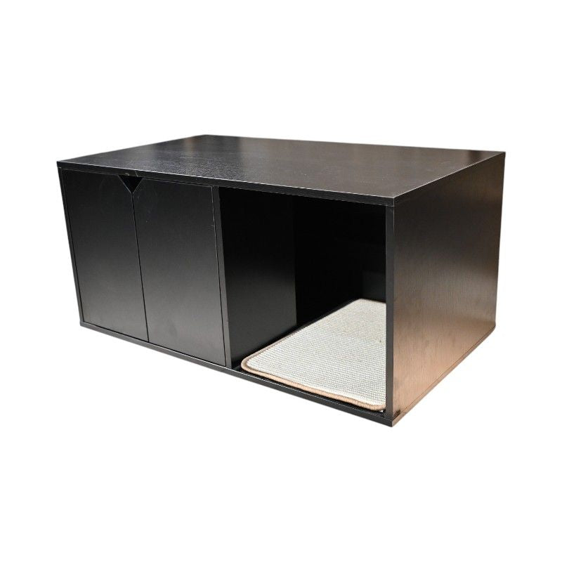 35.83" Cat Litter Box Enclosure Hidden Furniture (Scratch Pad