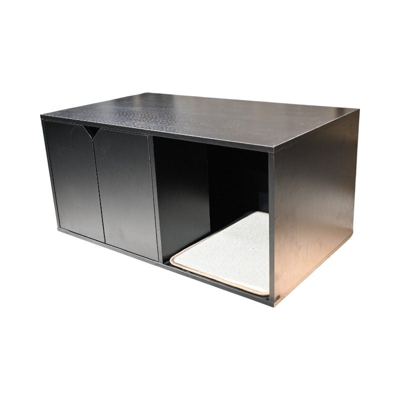 35.83" Cat Litter Box Enclosure Hidden Furniture (Scratch Pad