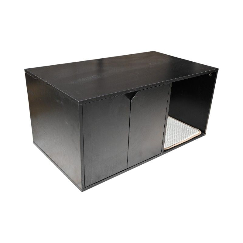 35.83" Cat Litter Box Enclosure Hidden Furniture (Scratch Pad