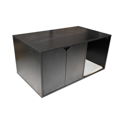 35.83" Cat Litter Box Enclosure Hidden Furniture (Scratch Pad