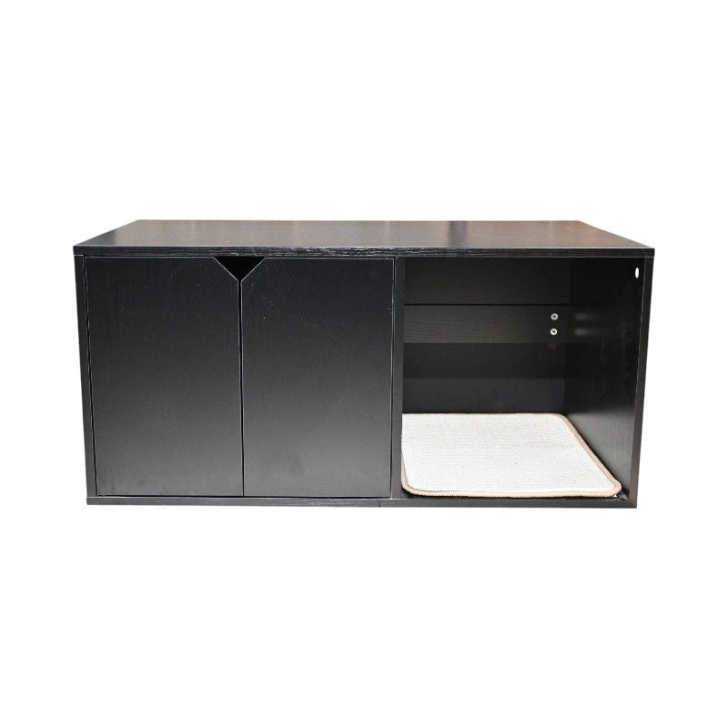 35.83" Cat Litter Box Enclosure Hidden Furniture (Scratch Pad