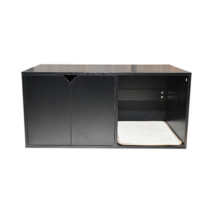 35.83" Cat Litter Box Enclosure Hidden Furniture (Scratch Pad