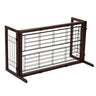 Adjustable Wooden Pet Gate for Dogs, Indoor Freestanding Dog Fence