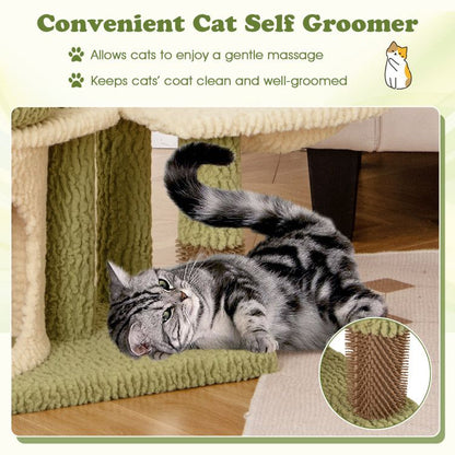Inch Tall Multi-Level Aesthetic Kitten Tower with Condo and Bed