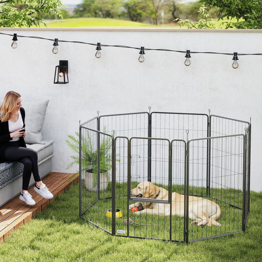 Inch Exercise Pen, Heavy Duty Dog Playpen, 8 Panel Metal Pet Fence