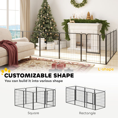 Inch Exercise Pen, Heavy Duty Dog Playpen, 8 Panel Metal Pet Fence