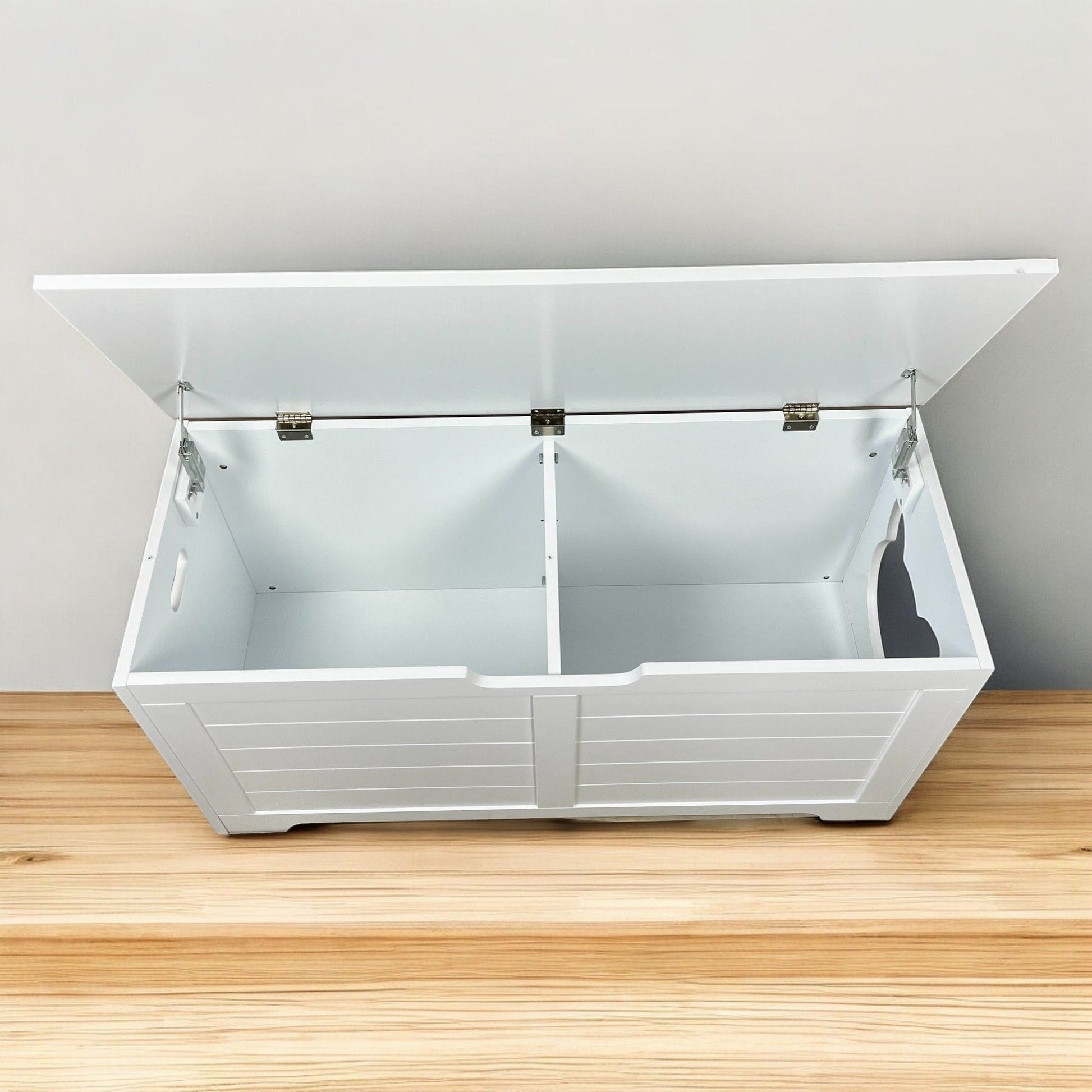 39.4" Top Open Cat Litter Box Enclosure Furniture, Cat Washroom