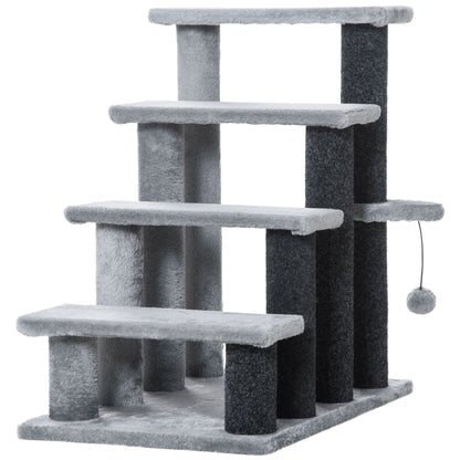4-Level Cat Stair & Dog Stairs, Kitten Tree Climber, with Hanging
