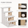 Levels Cat Steps with Scratching Posts for High Bed, Sofa, White