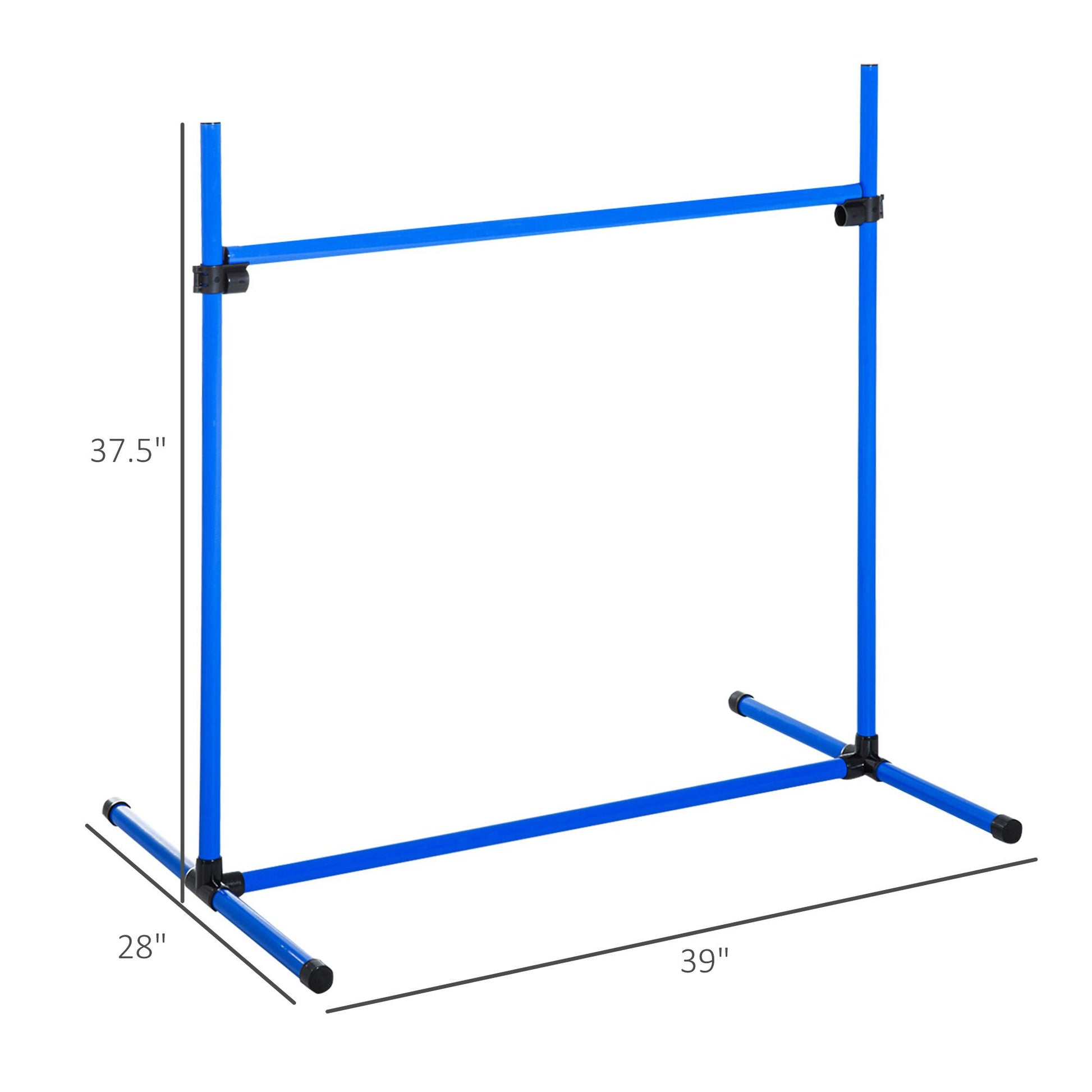 Piece Dog Agility Starter Kit, Adjustable Jump Bars, Carry Bag, Blue