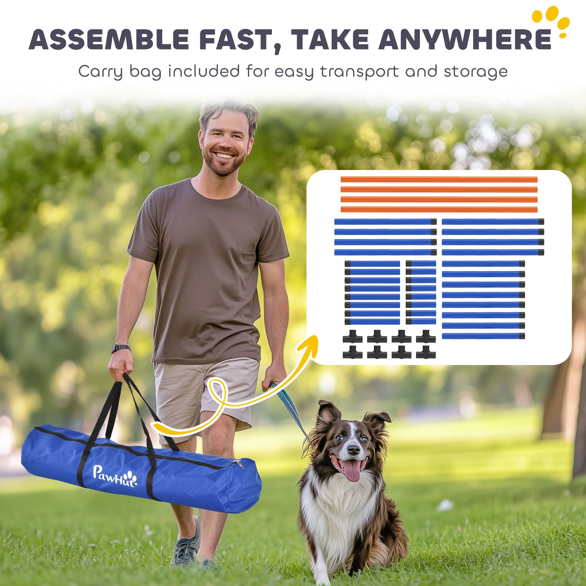 Pieces Dog Agility Equipment, Dog Agility Course Backyard Set