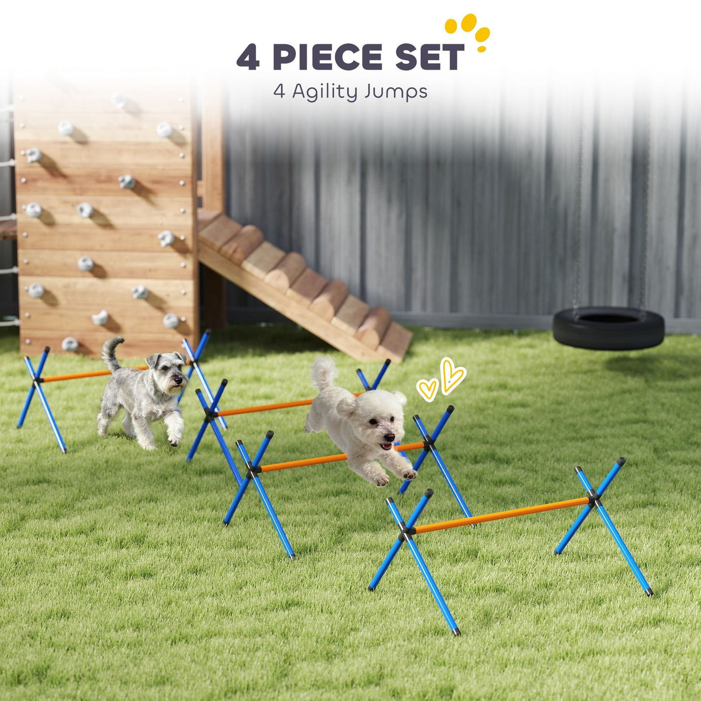 Pieces Dog Agility Equipment, Dog Agility Course Backyard Set