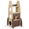 4-Tier Rocket Shape Cat Tree with 2-Tier Condo Sisal Scratch Pad