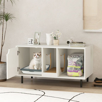 Inch Cat Litter Box Enclosure for 2 Cats Hidden Cat Washroom