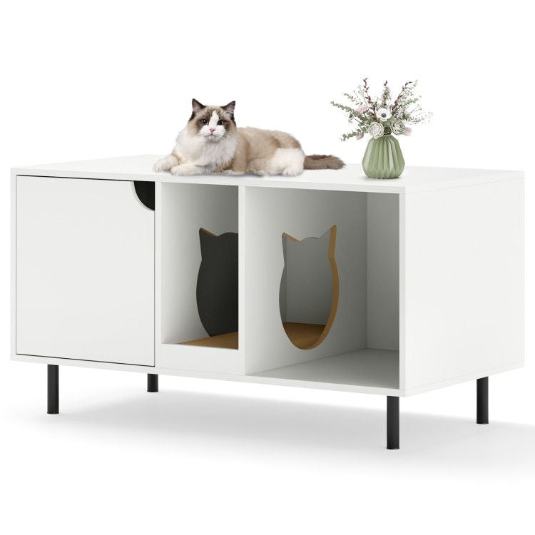 Inch Cat Litter Box Enclosure for 2 Cats Hidden Cat Washroom