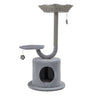 Inch Cat Tower with Curved Metal Supporting Frame