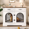 43.3" Dog Crate Furniture, Heavy Duty Indoor Dog Kennel with 2