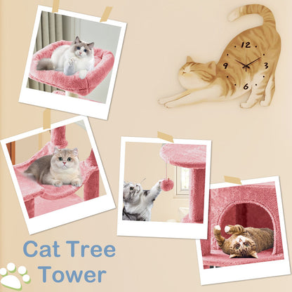 Inch Cat Tree Tower, Multi-Cat Climbing Tower With, Natural Sisal