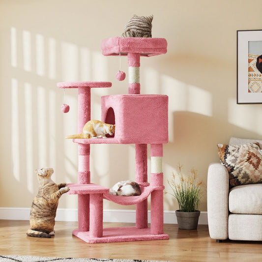 Inch Cat Tree Tower, Multi-Cat Climbing Tower With, Natural Sisal
