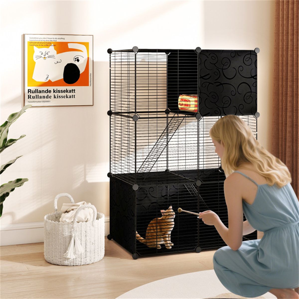 44" Multi-Level Cat Tree Indoor with Sisal Scratching Posts Condo