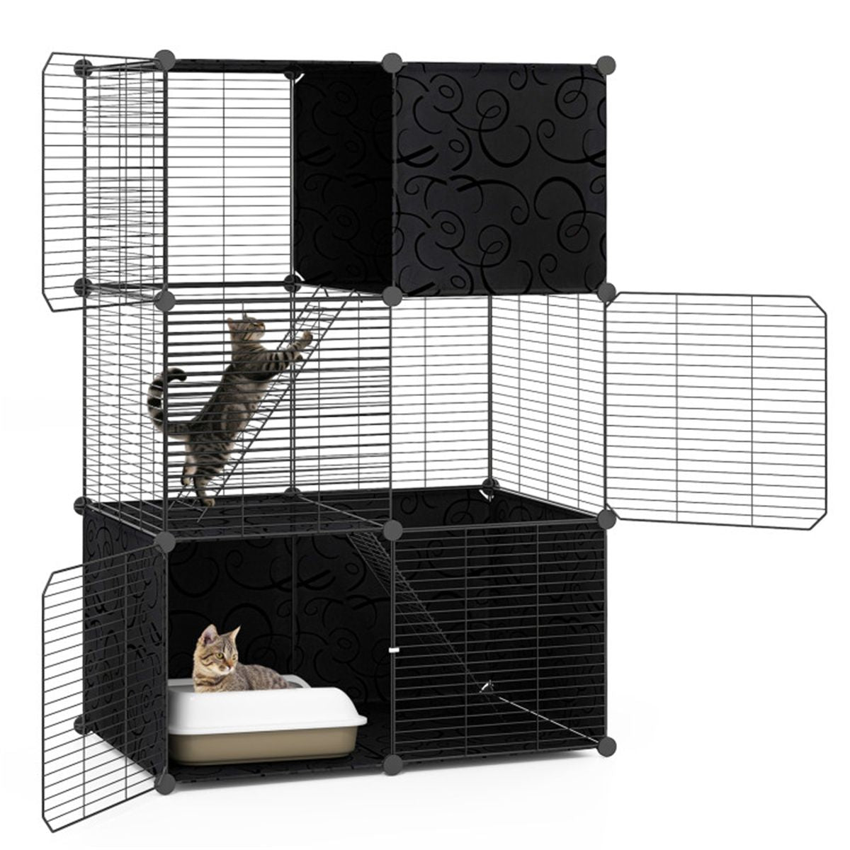 44" Multi-Level Cat Tree Indoor with Sisal Scratching Posts Condo