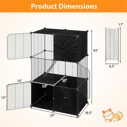 44" Multi-Level Cat Tree Indoor with Sisal Scratching Posts Condo