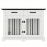 44.48" Large Dog Crate Furniture, Indoor Wooden Dog Kennel with 2 Storage Drawers and