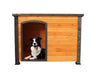 45"Dog House Outdoor and Indoor Wooden Kennel, Winter Strap