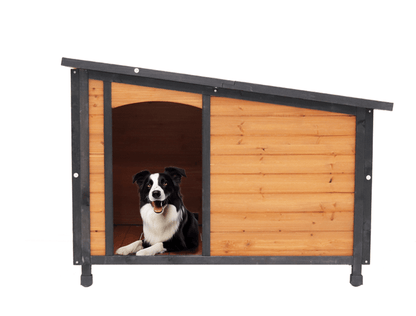 46"Dog House Outdoor & Indoor Wooden Dog Kennel for Winter
