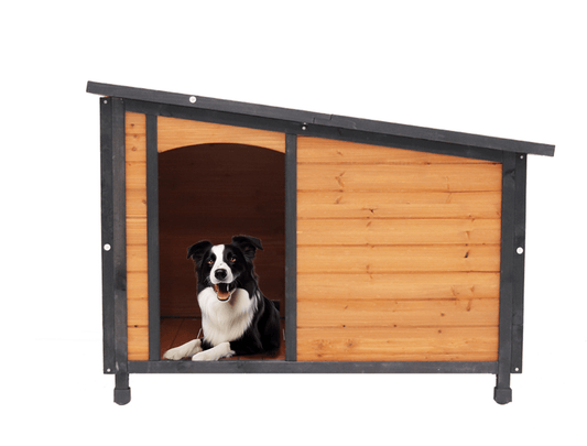 46"Dog House Outdoor & Indoor Wooden Dog Kennel for Winter