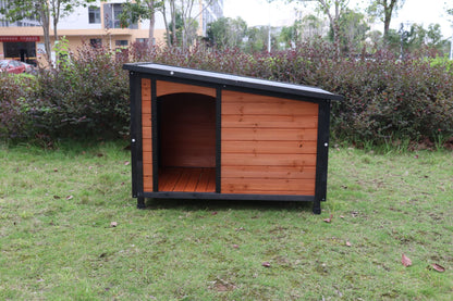 46"Dog House Outdoor & Indoor Wooden Dog Kennel for Winter