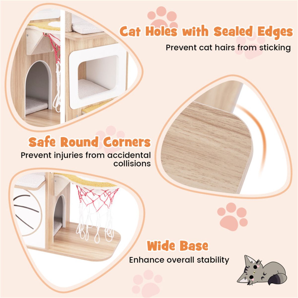 Inches Wooden Cat Condo