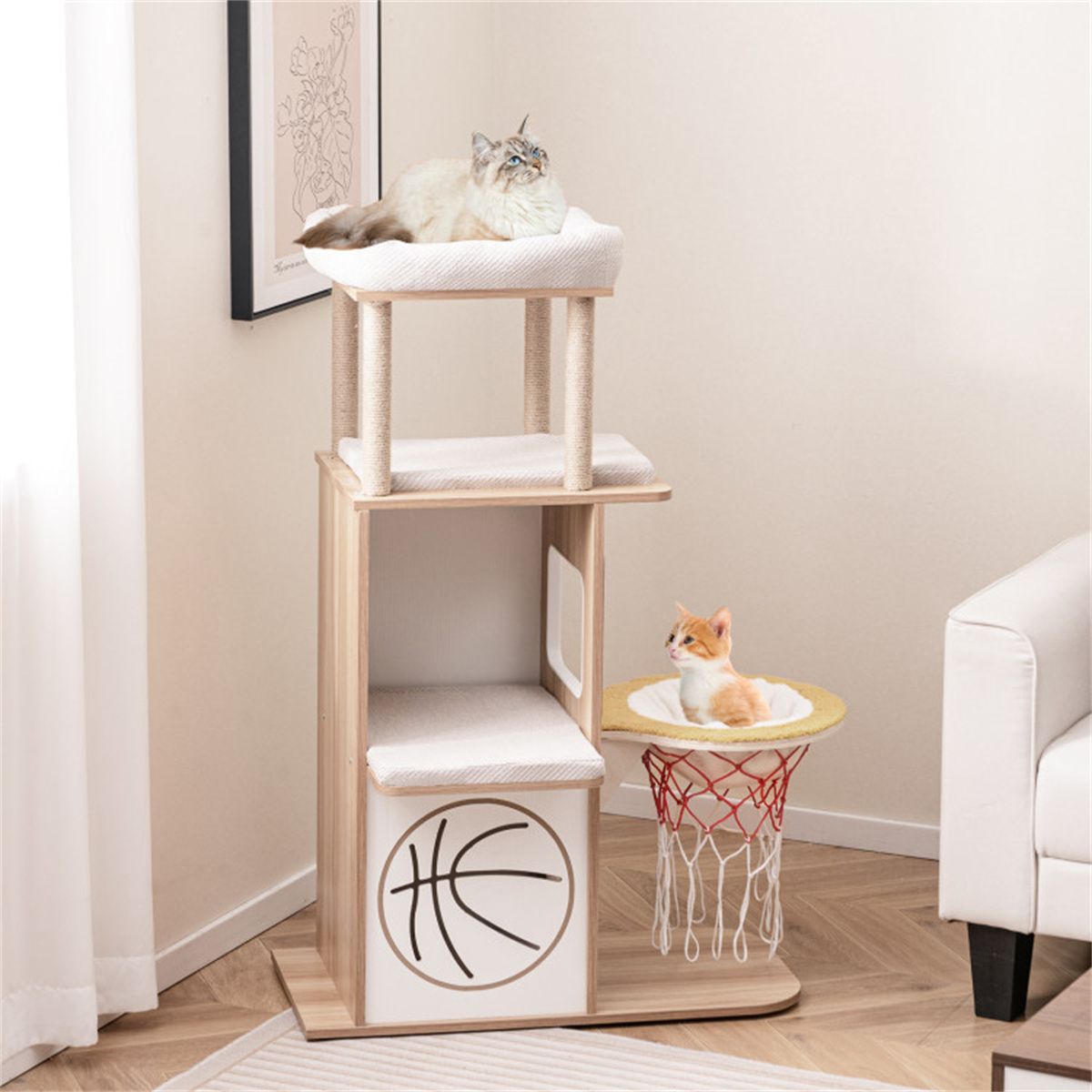 Inches Wooden Cat Condo
