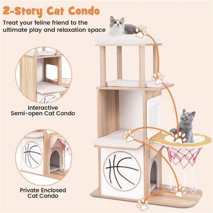 Inches Wooden Cat Condo