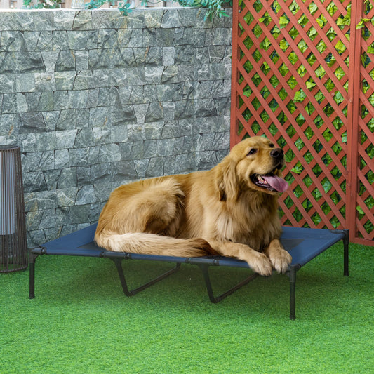 Elevated Breathable Dog Bed with Carry Bag Dark Blue