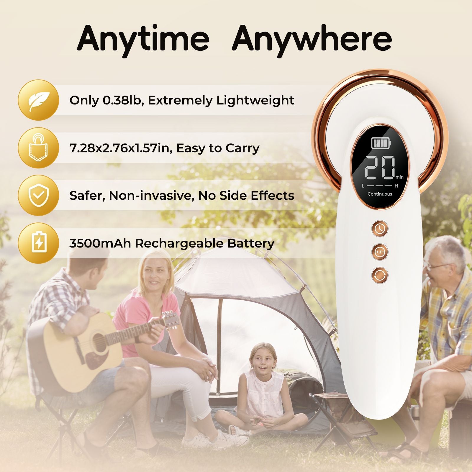 4x808nm+12x650nm Handheld Infrared Light Device for Muscle, Knee