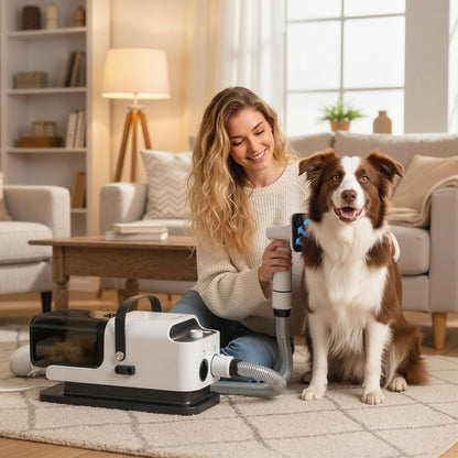 In 1 Dog Grooming Vacuum & Dryer with Clipper, 50dB Low Noise