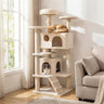 52" Tall Cat Tree Tower with Perches & Condos, Multi-Cat Playground
