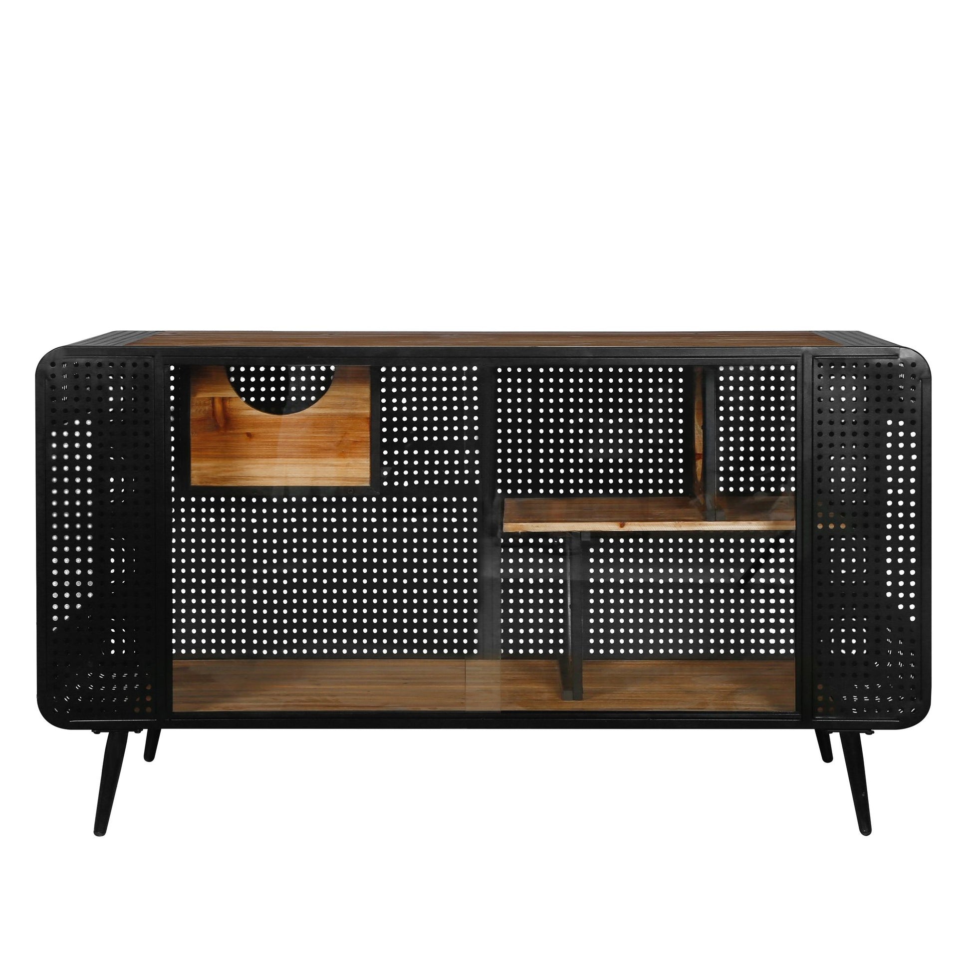 55.12 "Spacious Cat House with Tempered Glass, for Living Room