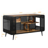 55.12 "Spacious Cat House with Tempered Glass, for Living Room
