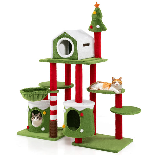 Inch Tall Cat Tree Tower Multi-Level Pet Climbing and Jumping Tower