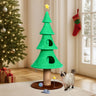 59in Large Tall Christmas Tree Cat Tower with 2 Cat Condos & with 2 Cat Condos &