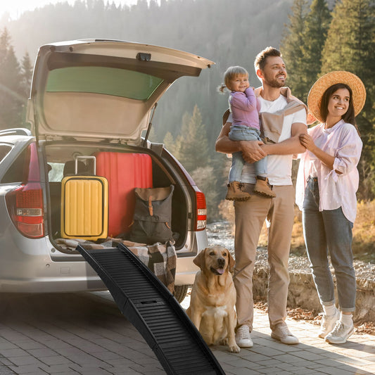 Inch Nonslip Folding Dog Ramp, Tri-Fold Portable Lightweight